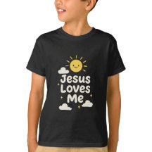 かわいい子供用クリスチャンTシャツ イエス様は私を愛してくださる