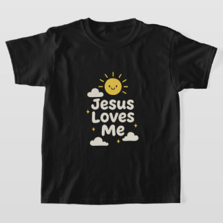 かわいい子供用クリスチャンTシャツ イエス様は私を愛してくださる Tシャツ