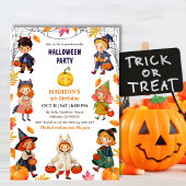 かわいい子供用ハロウィーン誕生日パーティーコスチューム パンプキン 招待状