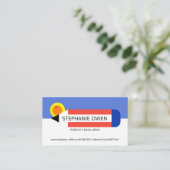 かわいい子供用ペンシル作家 名刺 (スタンド正面)