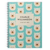 かわいい子供用北極熊のパーソナライズグッズ ノートブック (正面)