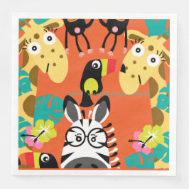 かわいい子供部屋のジャングル動物の装飾