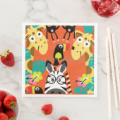 かわいい子供部屋のジャングル動物の装飾 (インサイチュ)