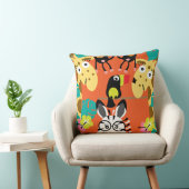 かわいい子供部屋のジャングル動物の装飾 クッション (椅子)