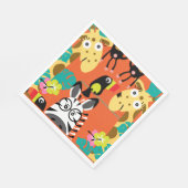 かわいい子供部屋のジャングル動物の装飾 スタンダードランチョンナプキン (角)