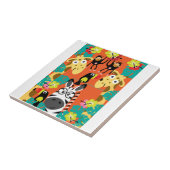 かわいい子供部屋のジャングル動物の装飾 タイル (側面)