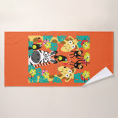 かわいい子供部屋のジャングル動物の装飾 バスタオル (バスタオル)