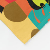 かわいい子供部屋のジャングル動物の装飾 フリースブランケット (角)