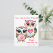 かわいい子供部屋のバレンタインデー オウル シーズンカード (スタンド正面)