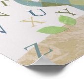 かわいい子供部屋ウォールアートエレファントアルファベット ポスター (角)