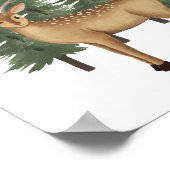 かわいい子供部屋ウッドランドアニマルウォールアートデコール ポスター (角)