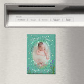 かわいい子供 - 植物学的なターコイズ マグネット (インサイチュ (食洗機))