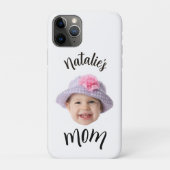 かわいい子供 赤ちゃんの顔 写真 子供の名前 お母さん Case-Mate iPhoneケース (裏)