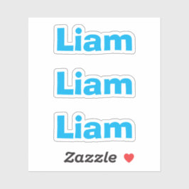 かわいい子供 青い楽しい名前ステッカー シール