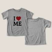 かわいい子供Tシャツ "I Love Me" (デザイン正面&裏面)