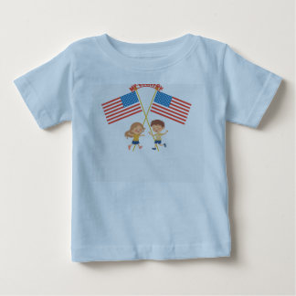 かわいい子供USAフラグマイカントリーTシャツ | 愛国心 ベビーTシャツ