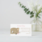 かわいい子女の子の赤ちゃんシャワー エンクロージャーカード (スタンド正面)