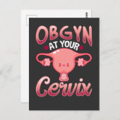 かわいい子宮頸管 産婦人科医 医師 産婦人科 ポストカード (正面/裏面)