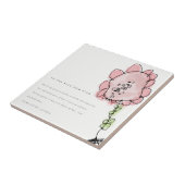 かわいい子描どもピンクの花植物学の母の日 タイル (側面)