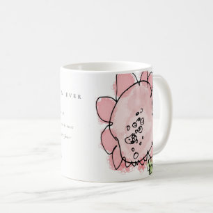 かわいい子描供のピンクの花の植物の日 コーヒーマグカップ