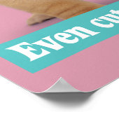 かわいい子犬おしゃぶり ポスター (角)