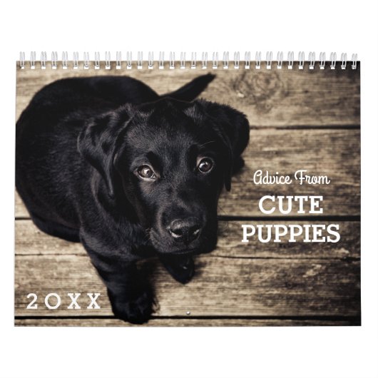 かわいい子犬おもしろい感動的アドバイス20XX カレンダー (カバー)