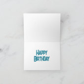 かわいい子犬おもしろい犬ケーキハッピーバースデー カード (内部)