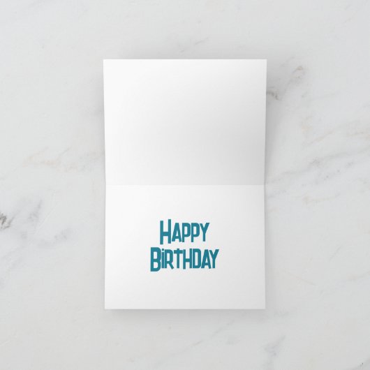 かわいい子犬おもしろい犬ケーキハッピーバースデー カード (内部)