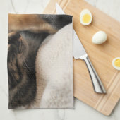 かわいい子犬および子ネコ キッチンタオル (四つ折り)