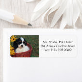 かわいい子犬かご差出人住所メール ラベル (インサイチュ)