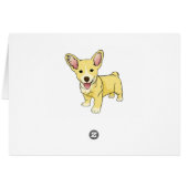 かわいい子犬がウェルシュコーギーに感謝 (裏面横)