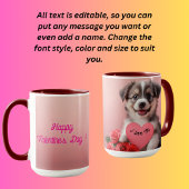 かわいい子犬がハートを抱えている マグカップ