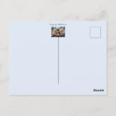 かわいい子犬たちカスタム、バスケット ポストカード (裏面)