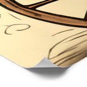 かわいい子犬たち二人 ポスター (角)