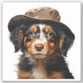 かわいい子犬たち。子供部屋クリップアートS1 シール (正面)
