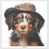 かわいい子犬たち。子供部屋クリップアートS1 シール (シート)
