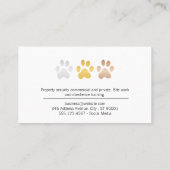 かわいい子犬たち | 犬の骨 | 動物飼養業 名刺 (裏面)