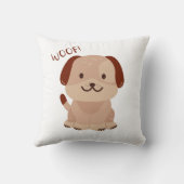 かわいい子犬ちゃん – ウーフ装飾用クッション クッション (裏面)