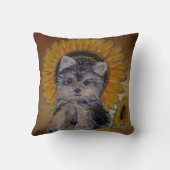 かわいい子犬とひまわり クッション (裏面)