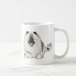かわいい子犬とハッピーケシャンドッグ コーヒーマグカップ