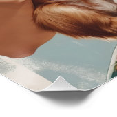 かわいい子犬とブロンドのピンアップ ポスター (コーナー)