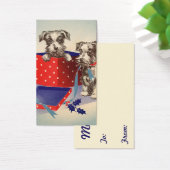 かわいい子犬とヴィンテージのクリスマスグリーティング (デスク)