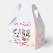 かわいい子犬と子猫の誕生日 フェイバーボックス (正面サイド)