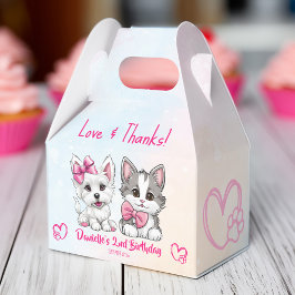 かわいい子犬と子猫の誕生日 フェイバーボックス