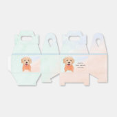 かわいい子犬と水彩少年の赤ちゃんシャワー フェイバーボックス (折り畳みなし)