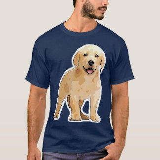 かわいい子犬と犬のデザインラブラドール Tシャツ