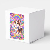 かわいい子犬と美しい虹 フェイバーボックス (裏面サイド)