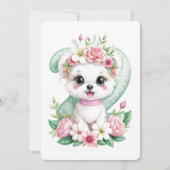 かわいい子犬と花2歳 シーズンカード (正面)