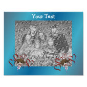 かわいい子犬と赤いハート動物フレームテンプレート フォトプリント            (正面)