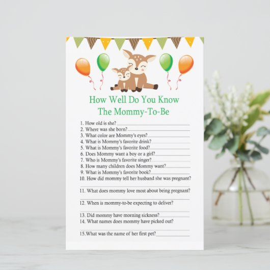 かわいい子犬どのようにベビーシャワーゲームを知っているか (スタンド正面)